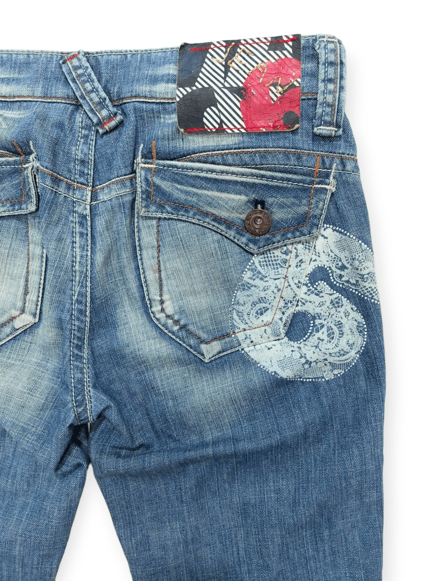 Other A6 Sport Flare Low Rise Distressed Denim Size US 28 / EU 44 - 10 Thumbnail