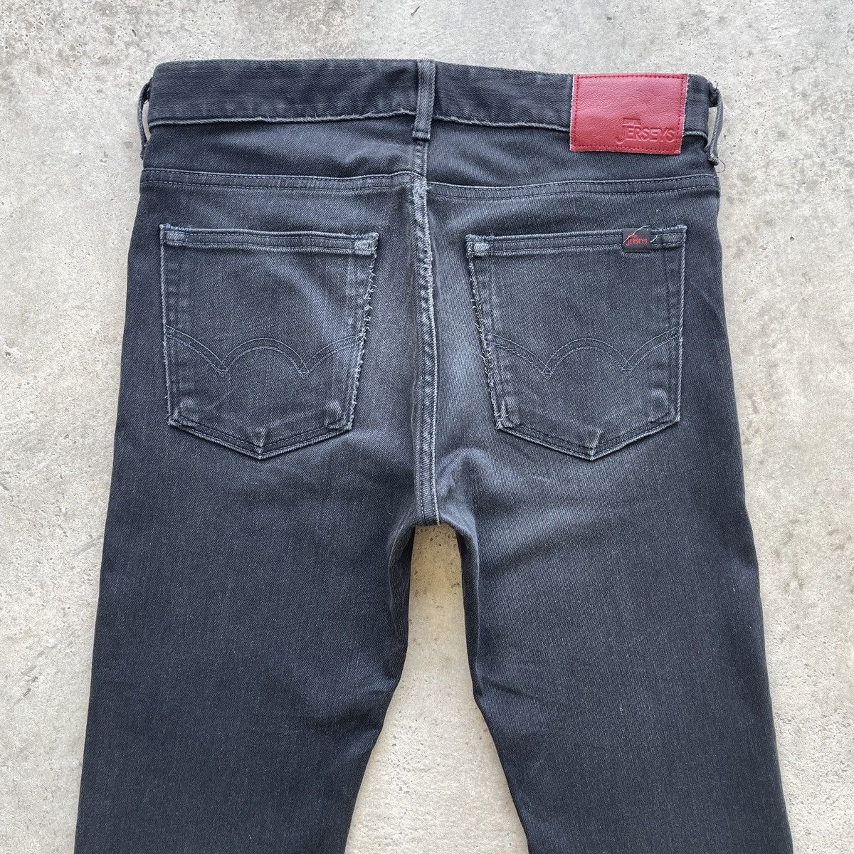 Japanese Brand Vintage Edwin Jersey Black Faded Skinny Denim Jeans Pants Size US 31 - 9 Thumbnail