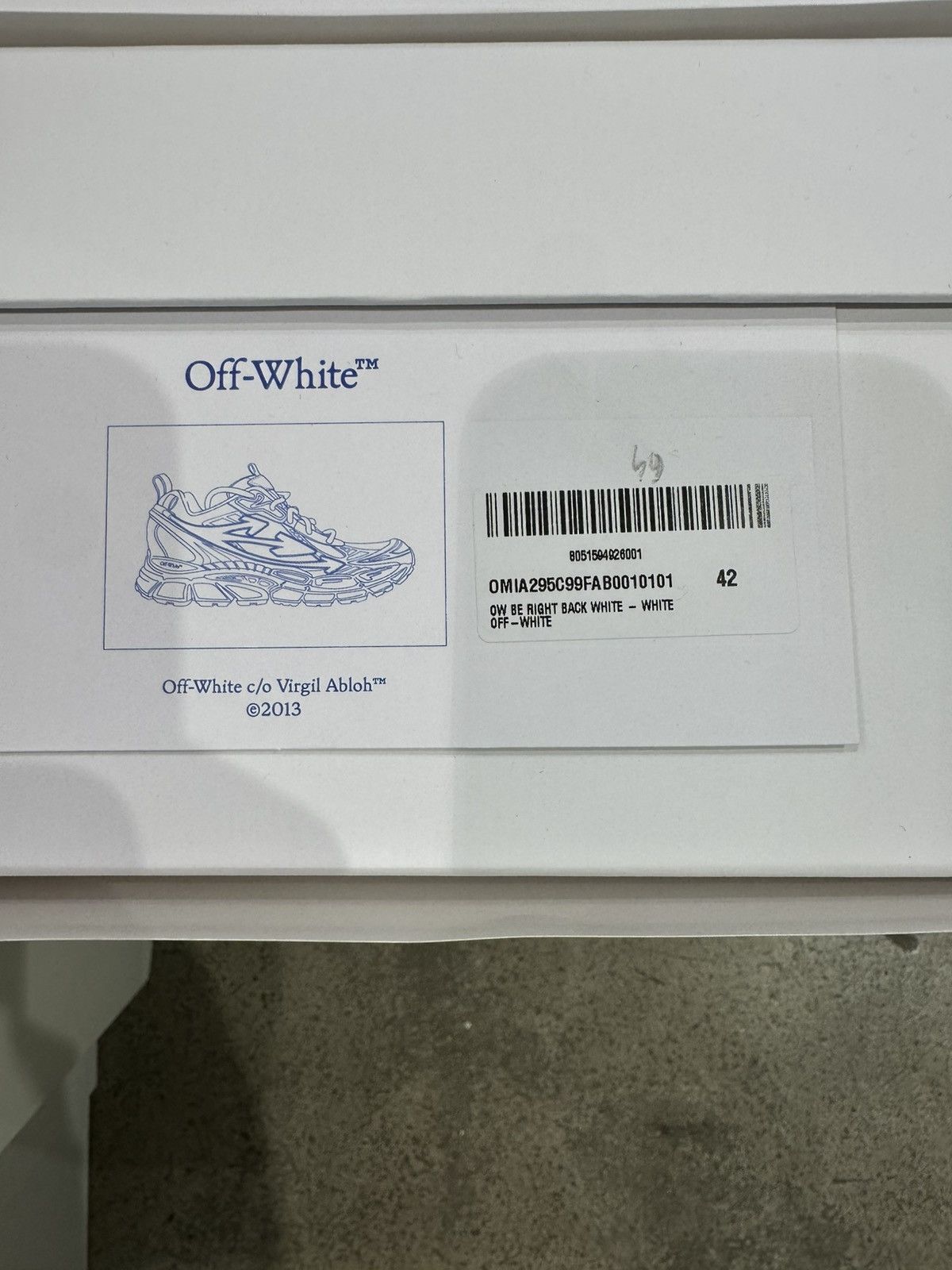 Off-White OFF-WHITE - Be Right Back Sneakers White Size US 9 / EU 42 - 7 Thumbnail