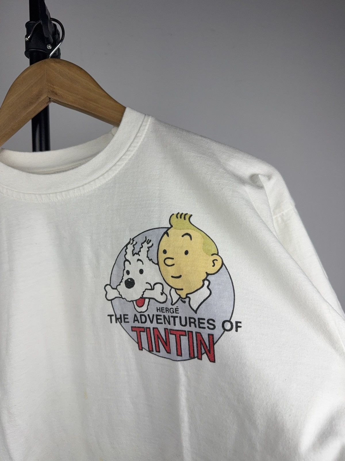 Vintage 00s Vintage Tintin Flight 714 Graphic Tee Y2K Cartoon Rare M Size US M / EU 48-50 / 2 - 10 Thumbnail