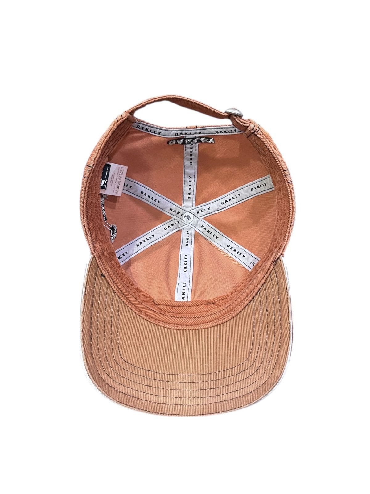 Oakley Vintage Y2K Oakley Skull Corduroy Cap Salmon Pink Size ONE SIZE - 7 Thumbnail