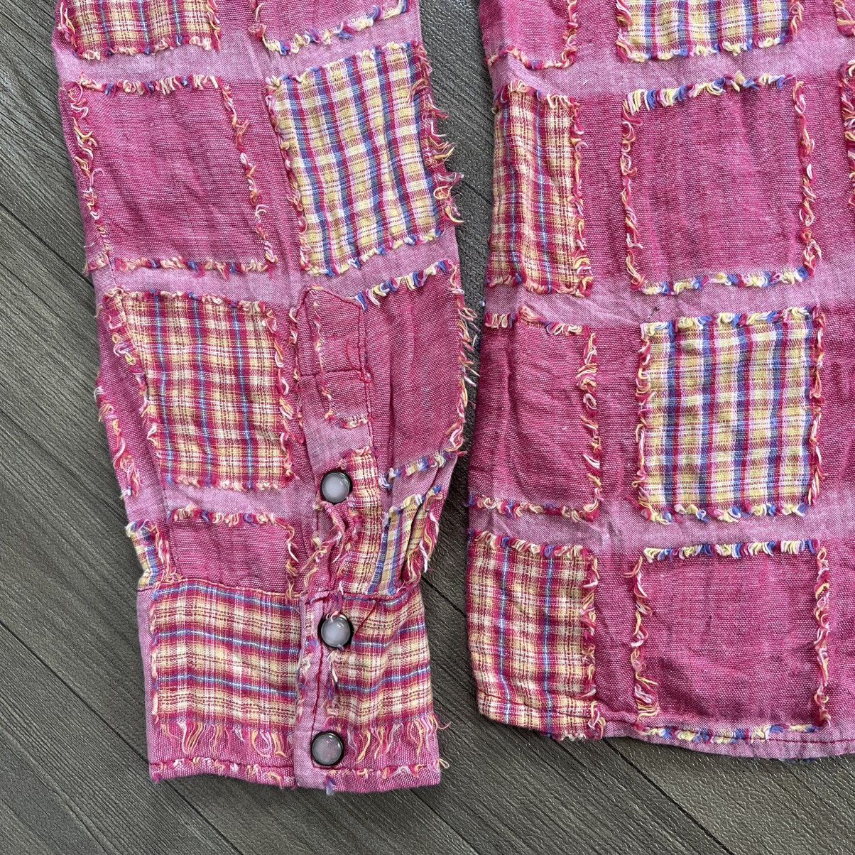 Beauty Beast 2000s Shinehill Patchwork Plaid Western Distressed Vtg Style Size US M / EU 48-50 / 2 - 11 Thumbnail