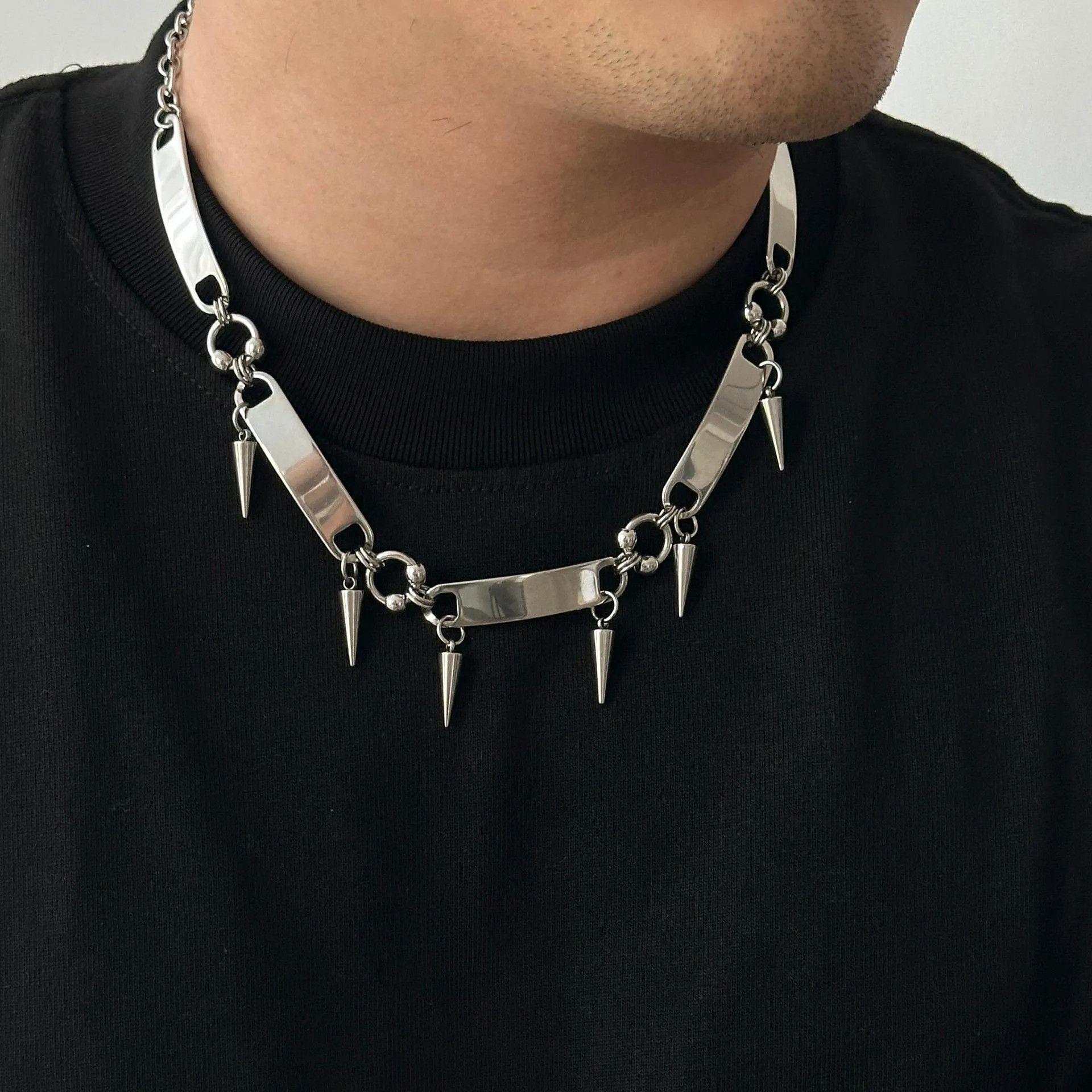 Vintage Titanium Steel Rivet Necklace Size ONE SIZE - 2 Thumbnail