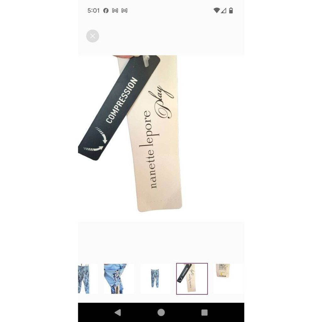 Other Nanette Lepore Athletic Leggings Pastel Blue Floral Size Me Size 28" / US 6 / IT 42 - 6 Thumbnail