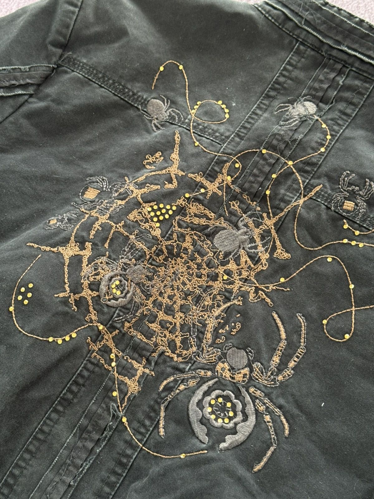 If Six Was Nine Japanese Vibe Distressed Y2K Spider Logo Glamour Jacket Size M / US 6-8 / IT 42-44 - 12 Thumbnail