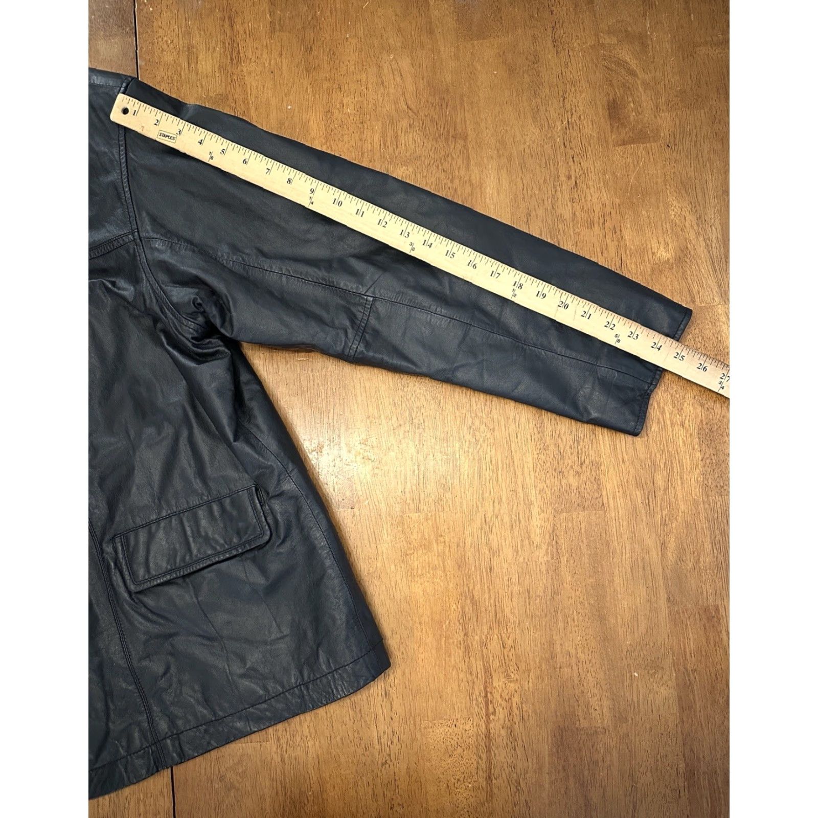 Wilson VINTAGE Wilson Leather Jacket XL Men Black Button Up Thinsulate Lined Inside Pockets Retro Size US XL / EU 56 / 4 - 8 Thumbnail