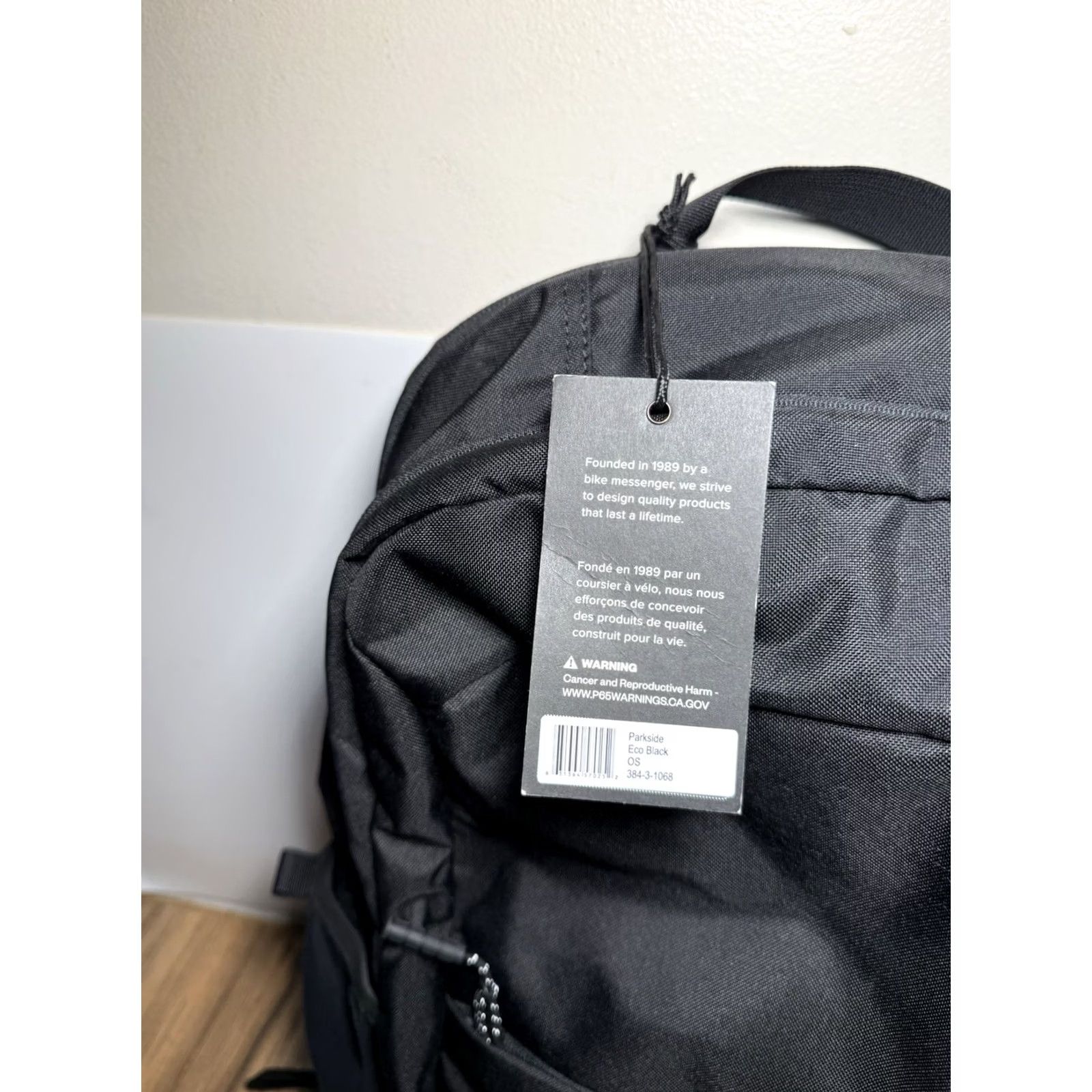 Vintage Timbuk2 Parkside Backpack Eco Black Casual Travel School Office LOGO Bag Medium 17in 11in Nylon Canvas Men Backpack Adjustable Pockets Size ONE SIZE - 3 Thumbnail