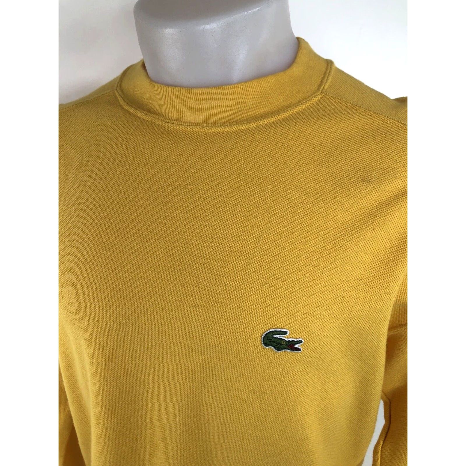 Lacoste LACOSTE Sweatshirt Pullover Thermal Embroidered Crocodile Yellow S Men - OLD STOCK NEW w TAGS Sm Tag - Vintage? No - - Size US S / EU 44-46 / 1 - 2 Thumbnail