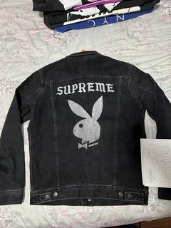 Supreme x Playboy Denim Jacket Black Size Medium S/S 2014