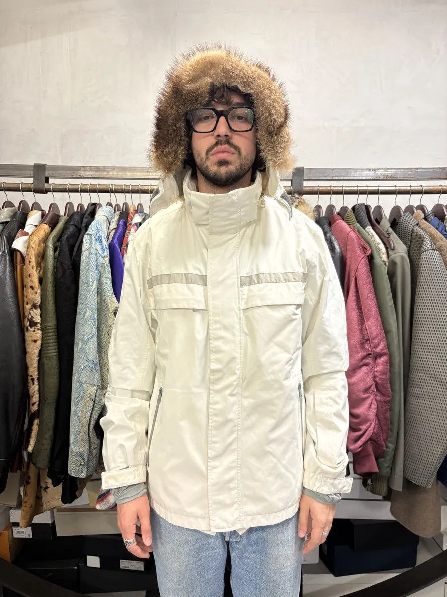 Prada AW2006 Prada Cream Beige White Utility Fur Hooded Jacket Size US L / EU 52-54 / 3 - 3 Thumbnail