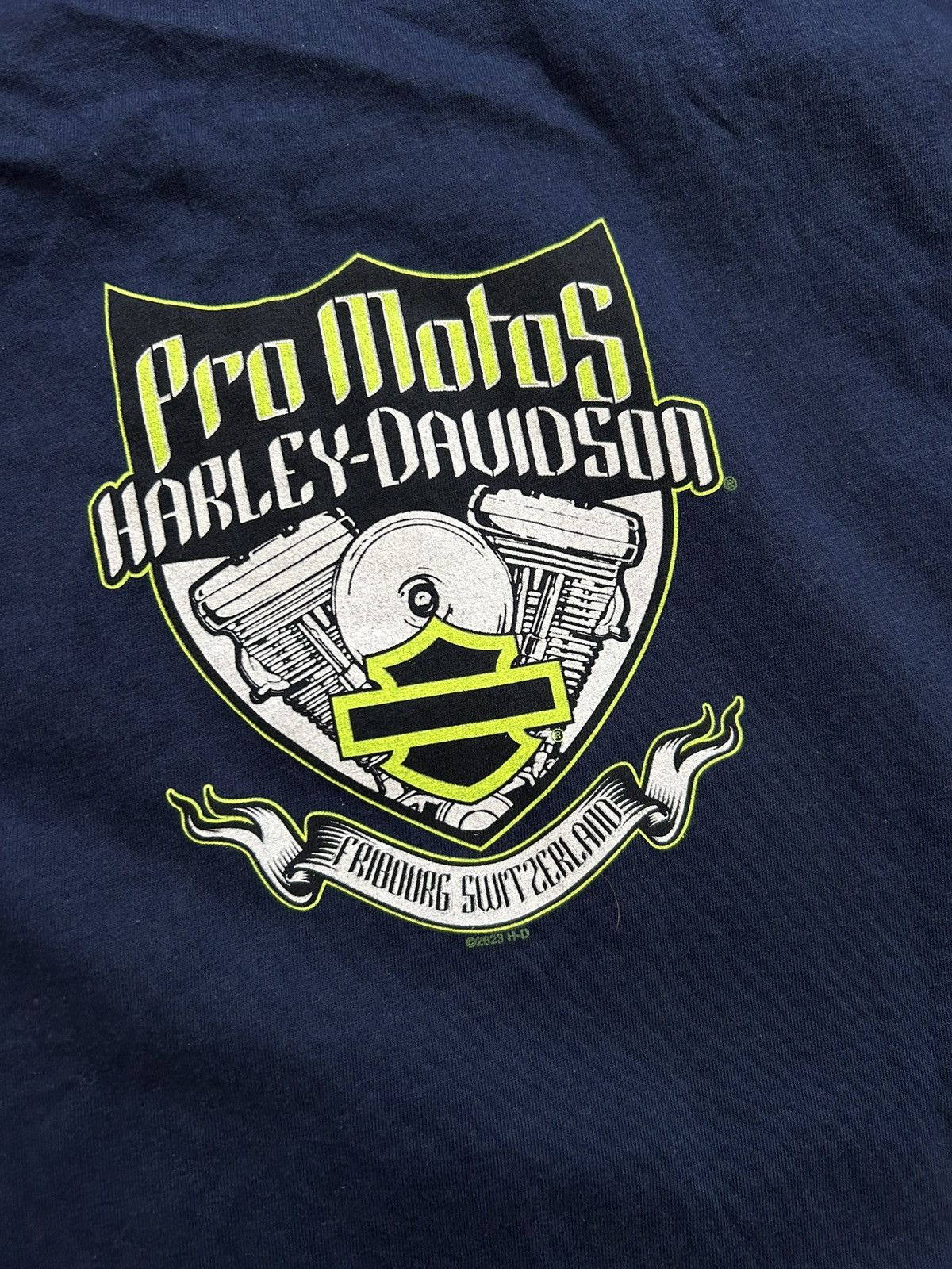 Band Tees × Harley Davidson × Vintage Pro Motos Harley Davidson Switzerland Y2K Hype T-Shirt 2023 Size US M / EU 48-50 / 2 - 11 Thumbnail
