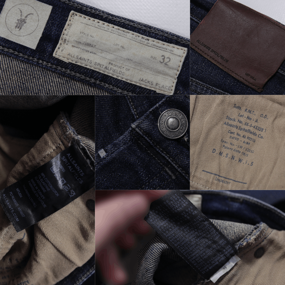 Allsaints Spitalfields Denim Jeans Size US 32 / EU 48 - 7 Thumbnail