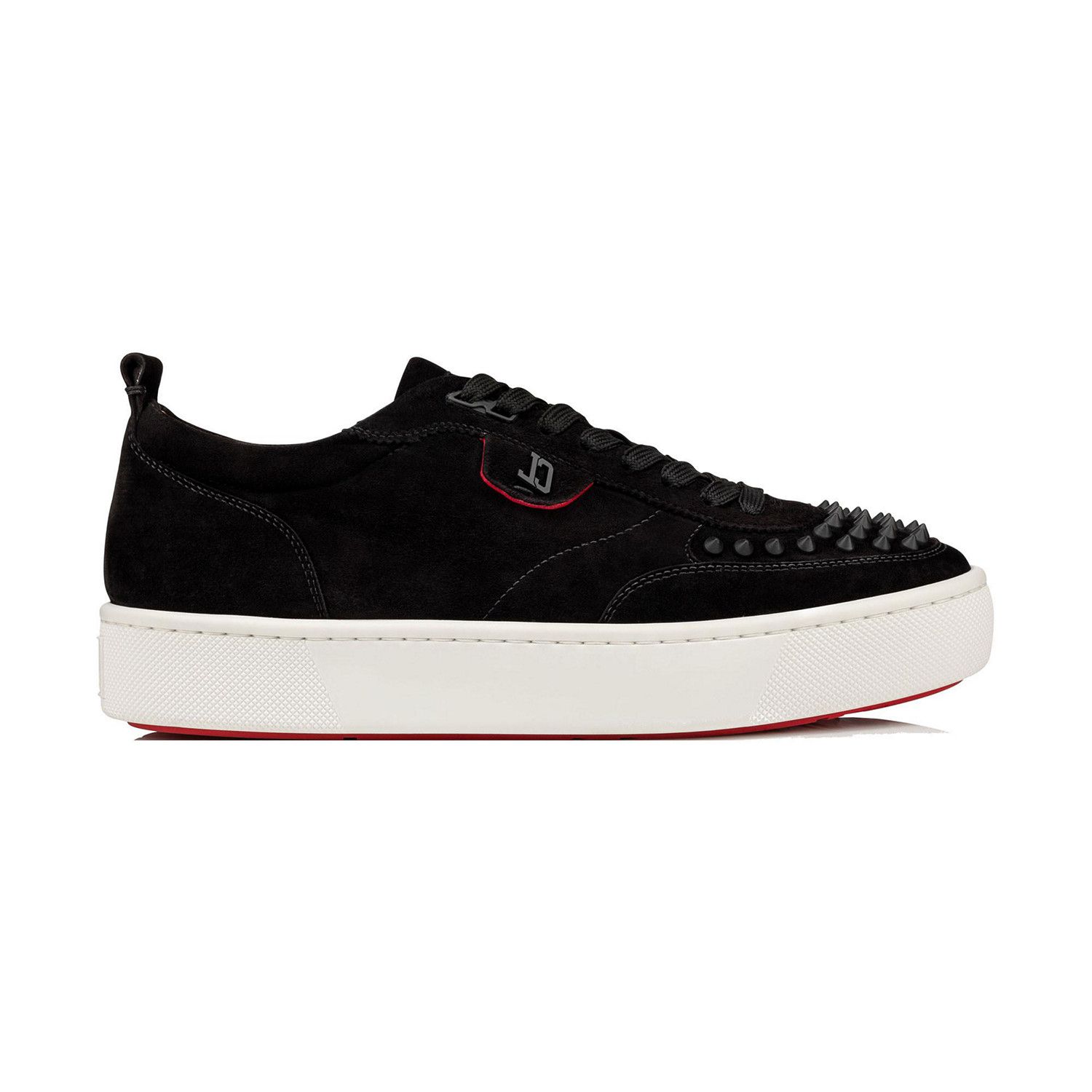 Christian Louboutin o1s1wg110225 Happyrui Spikes Flat in Black Size US 8 / EU 41 - 1 Thumbnail