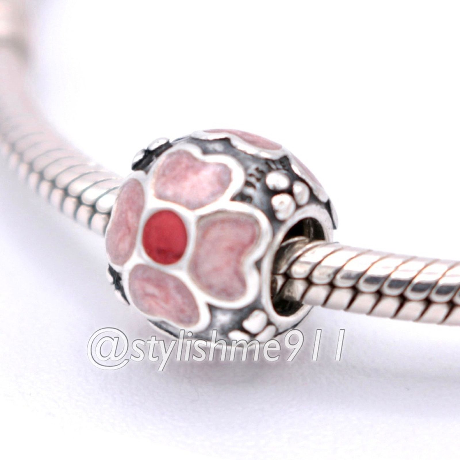 pandora Authentic PANDORA Red Daisy Charm - 790433ER Size ONE SIZE - 3 Thumbnail