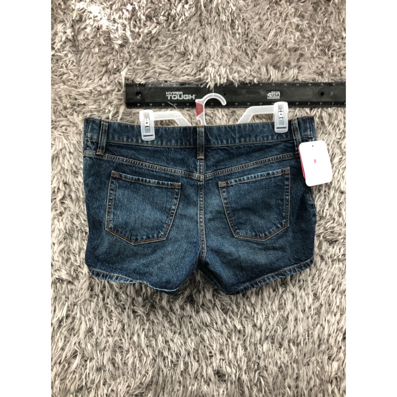 Denime Ingrid & Isabel Maternity Denim Blue Jeans Mid Rise Dark Wash 5-Pocket 28" Waist Short Womens Size 6 Size 28" / US 6 / IT 42 - 4 Thumbnail