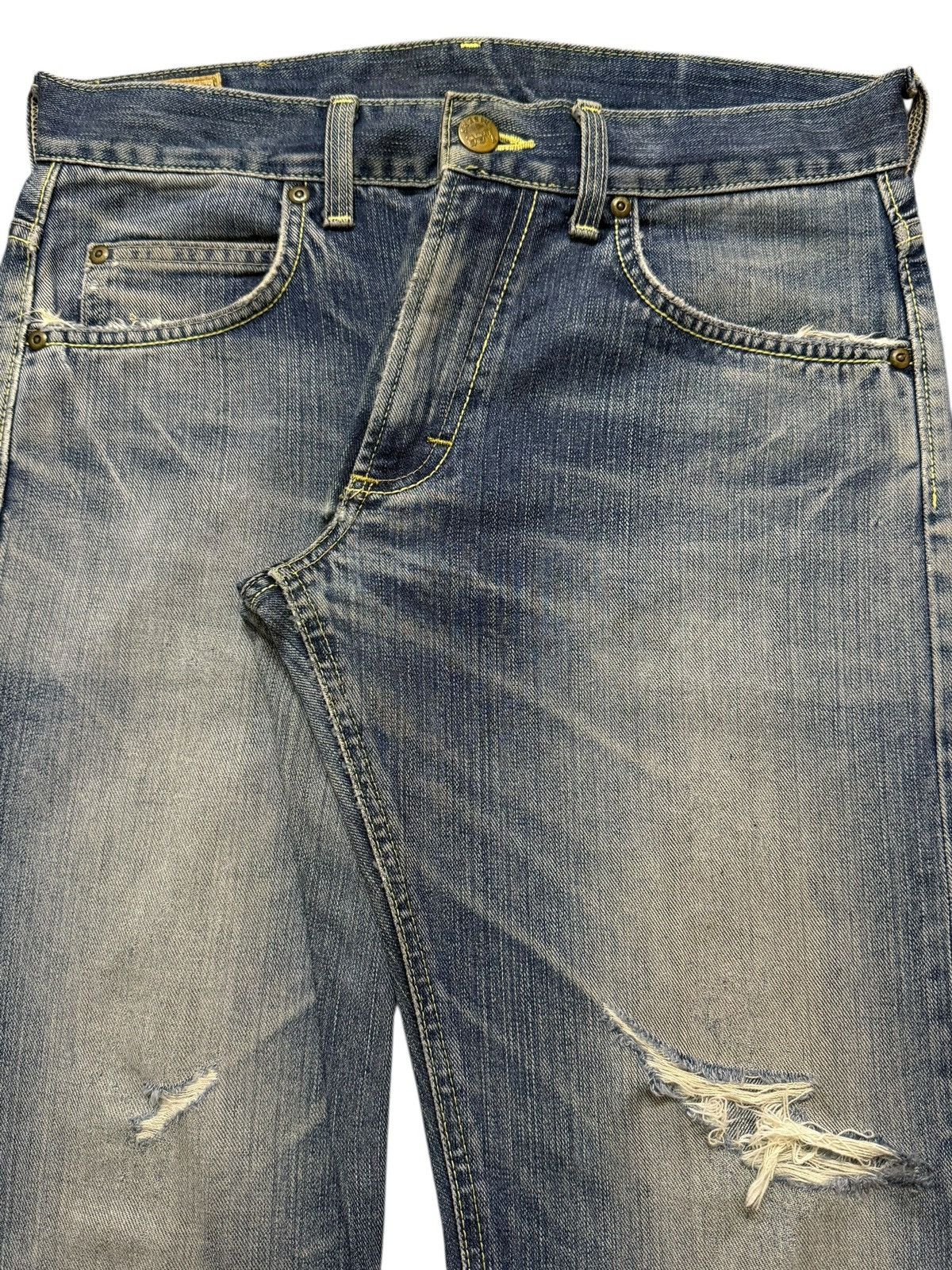 Lee Vintage 90s Lee Riders Gold Label Blue Faded Wash Distress Size US 31 - 4 Thumbnail
