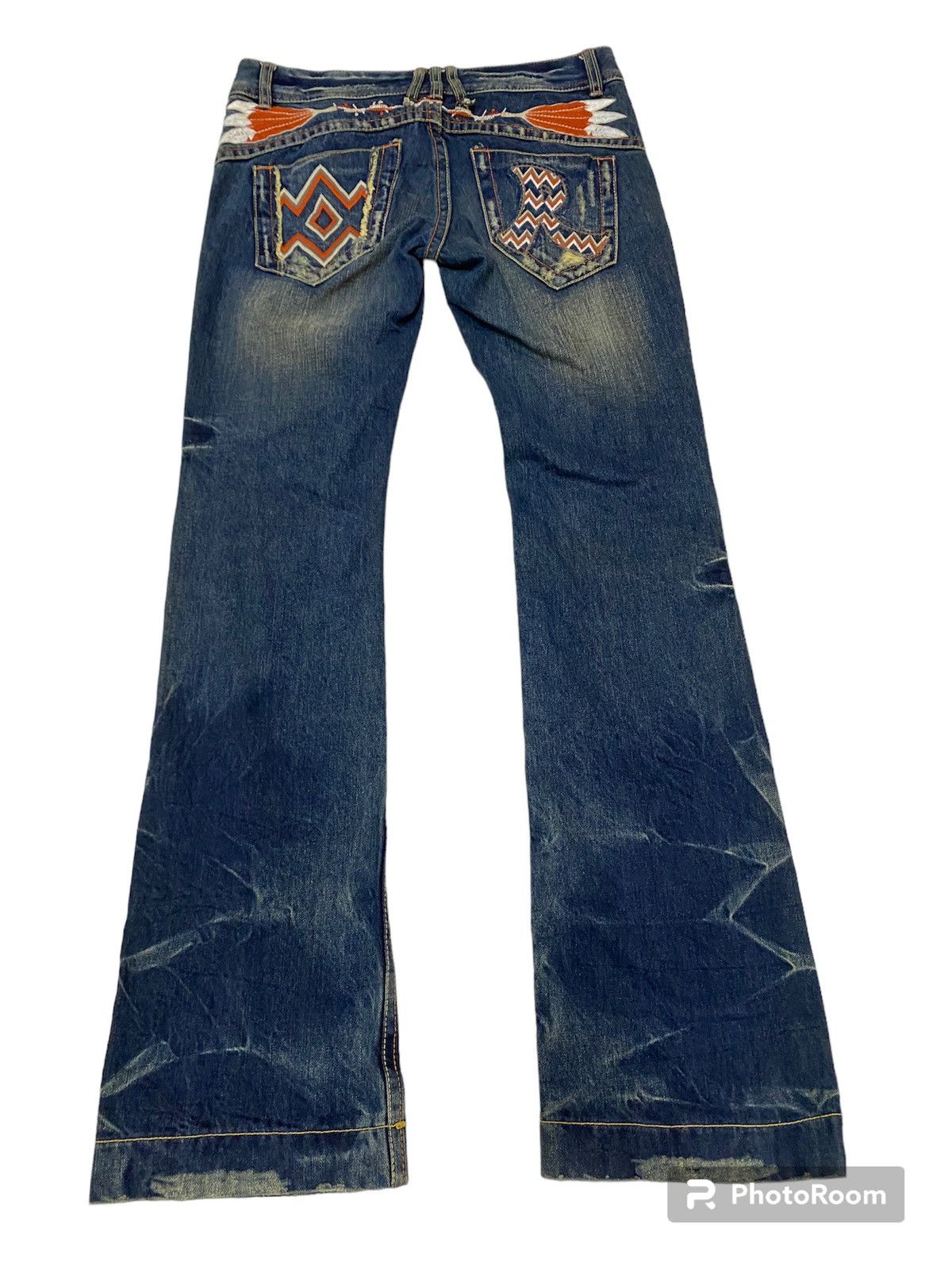 Hysteric Glamour REDPEPPER DENIM BOOTCUT FLARE WITH EMBROIDERY NATIVE DESIGN Size 28" / US 6 / IT 42 - 2 Thumbnail