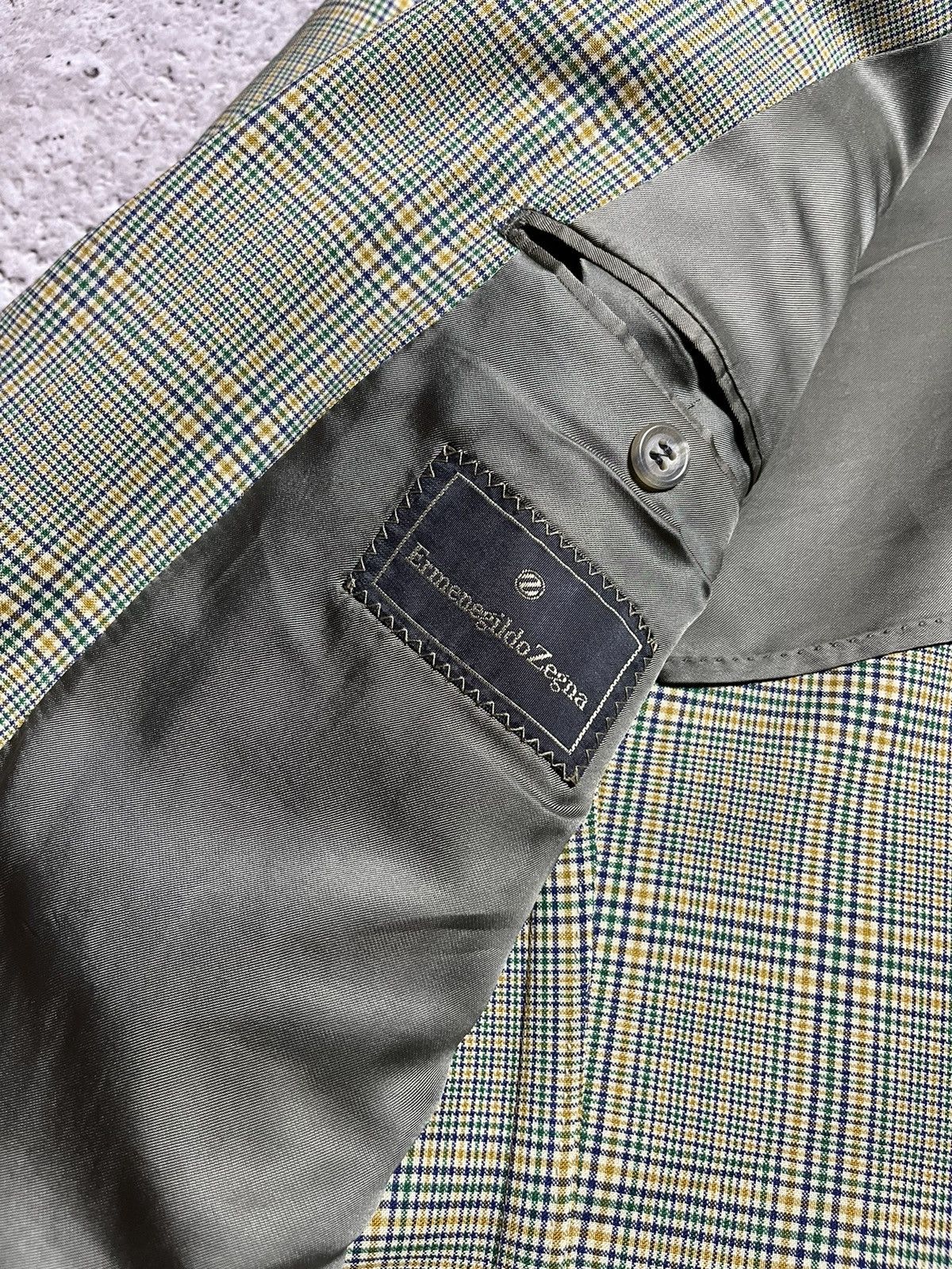 Ermenegildo Zegna × Vintage Vintage Ermenegildo Zegna 100% Wool Plaid Blazer Size 40R - 7 Thumbnail