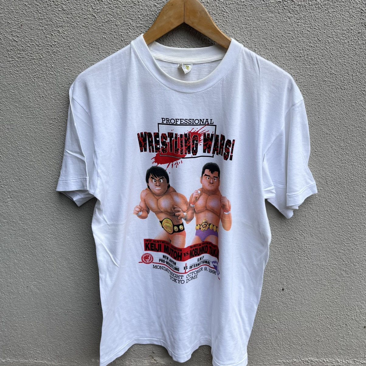 WWF Vintage 90s JAPAN PRO Wrestling Keiji Mutoh tee Size US L / EU 52-54 / 3 - 2 Thumbnail