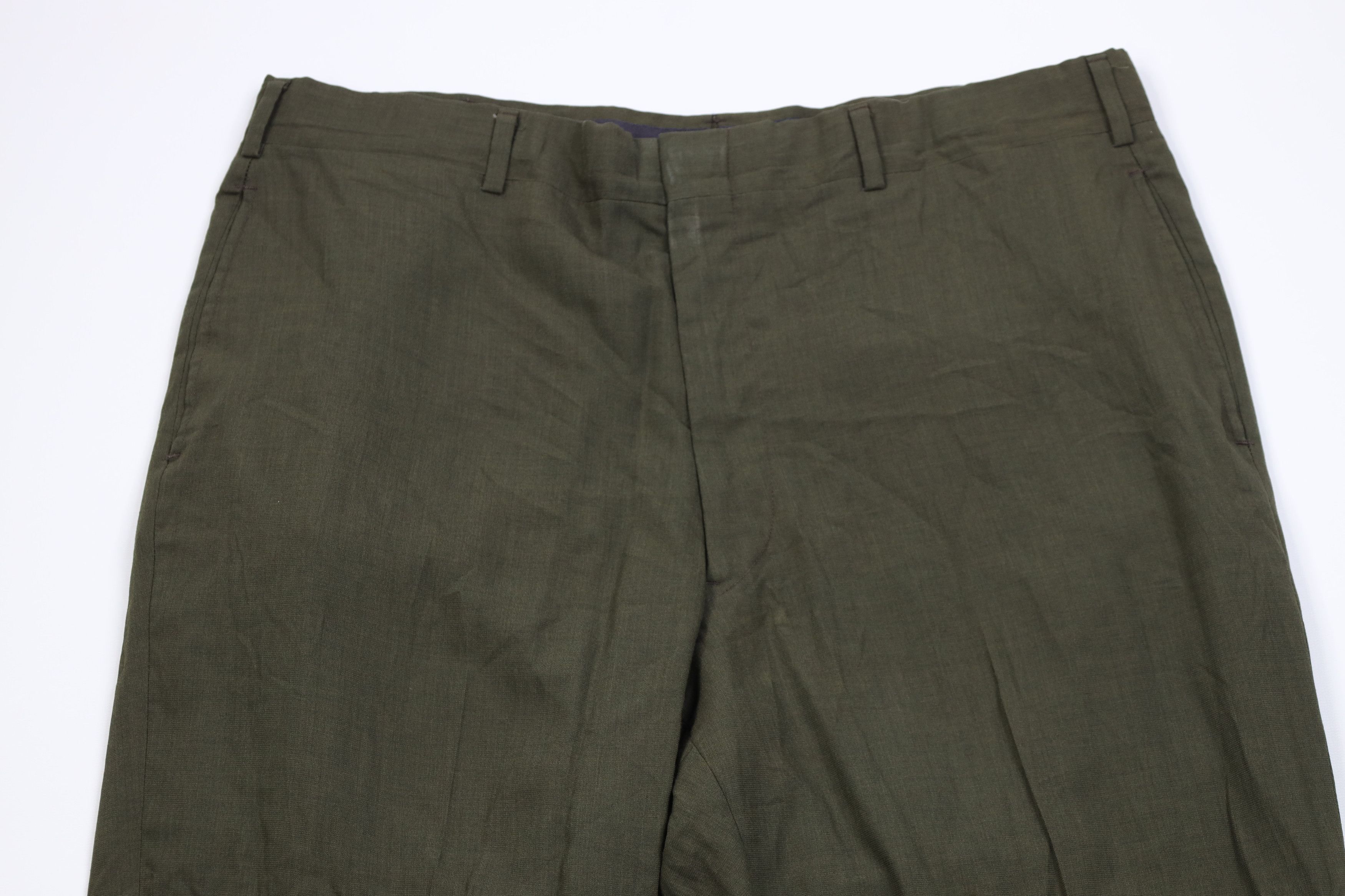 Vintage Vintage 50s 60s Streetwear Wool Knit Chino Pants Green USA Size US 36 / EU 52 - 2 Thumbnail