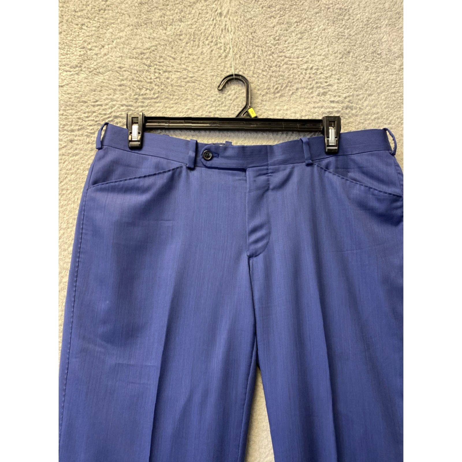 Vintage Tom James Executive Collection Dress Pants Mens 36x30 Navy Wool USA /0390 Size US 36 / EU 52 - 2 Thumbnail