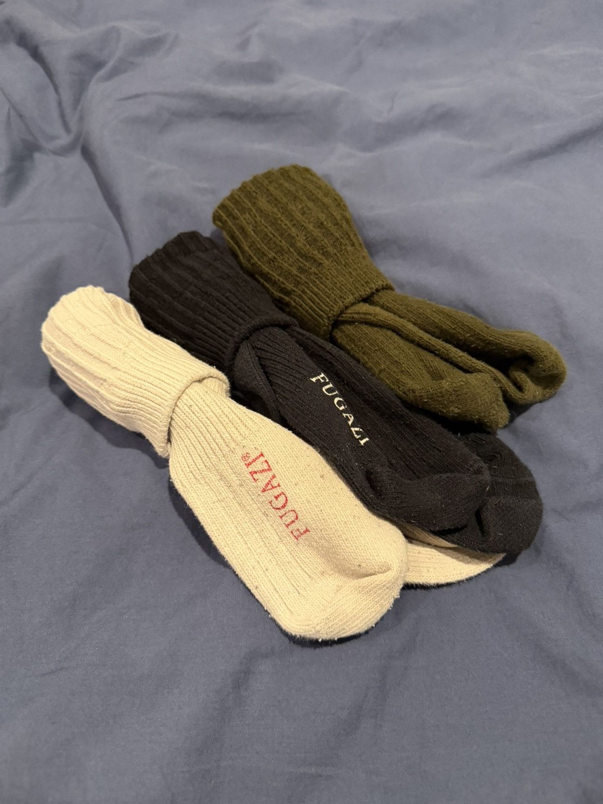 Fugazi Fugazi Ribbed Crew Socks Bundle — Olive / Cream / Black Size ONE SIZE - 2 Thumbnail