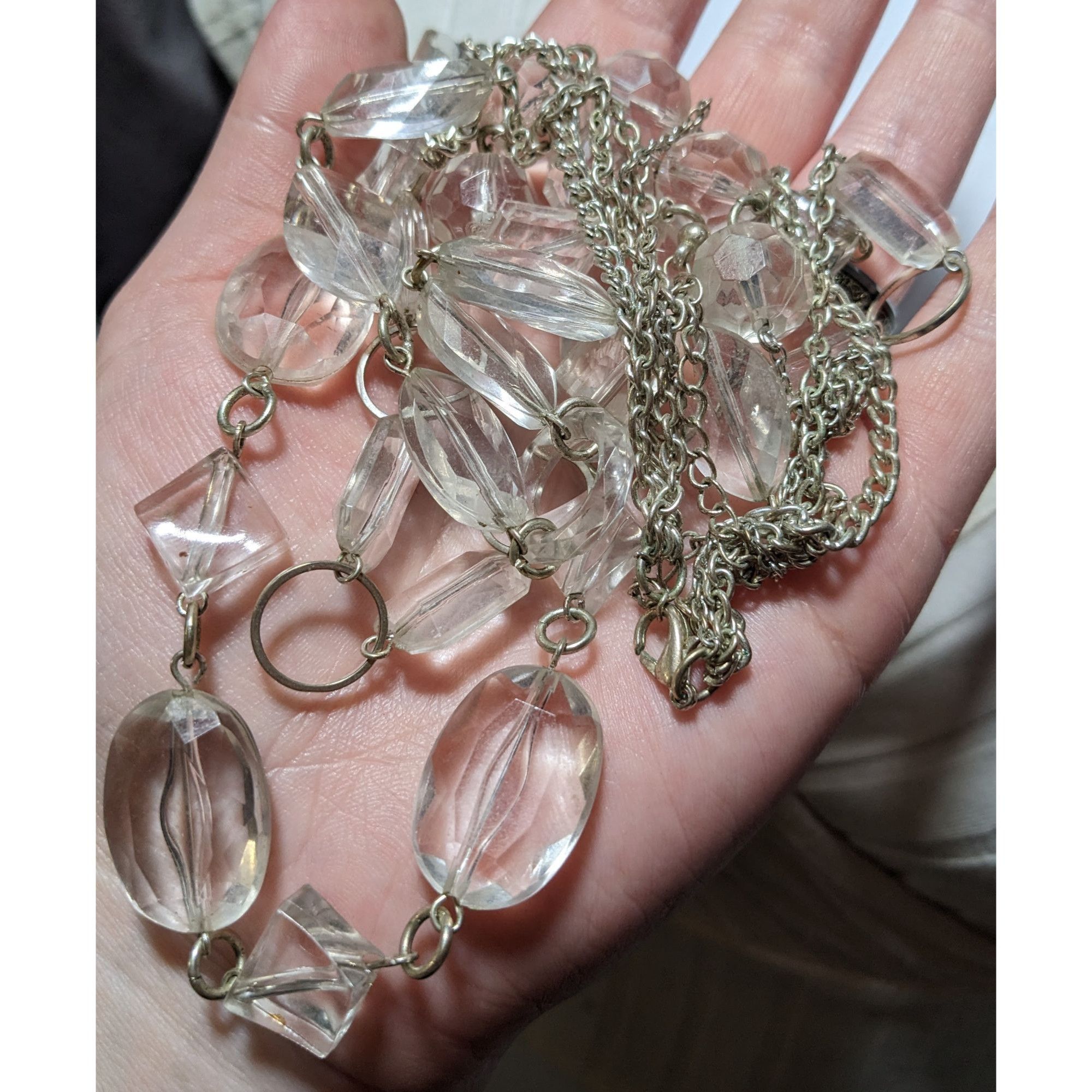 Other Clear Chunky Gemmed Multilayer Necklace Size ONE SIZE - 4 Thumbnail