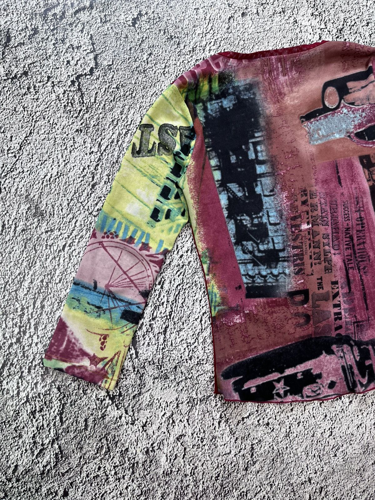 Japanese Brand Vintage JPG vibe mesh art collage renaissance top Size M / US 6-8 / IT 42-44 - 8 Thumbnail