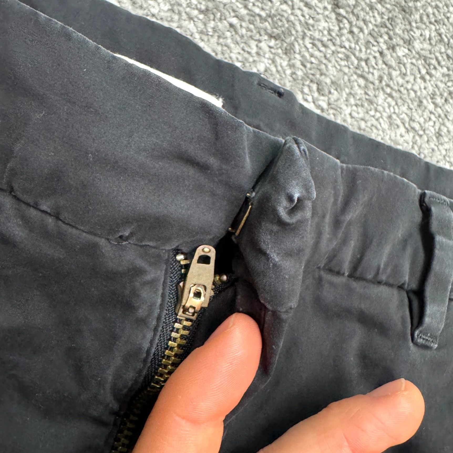 Vintage Etiqueta Negra Pants Mens Regular Cotton Black Straight Leg Chino 33x31 M City Classic Preppy Vintage No Size US 31 - 6 Thumbnail