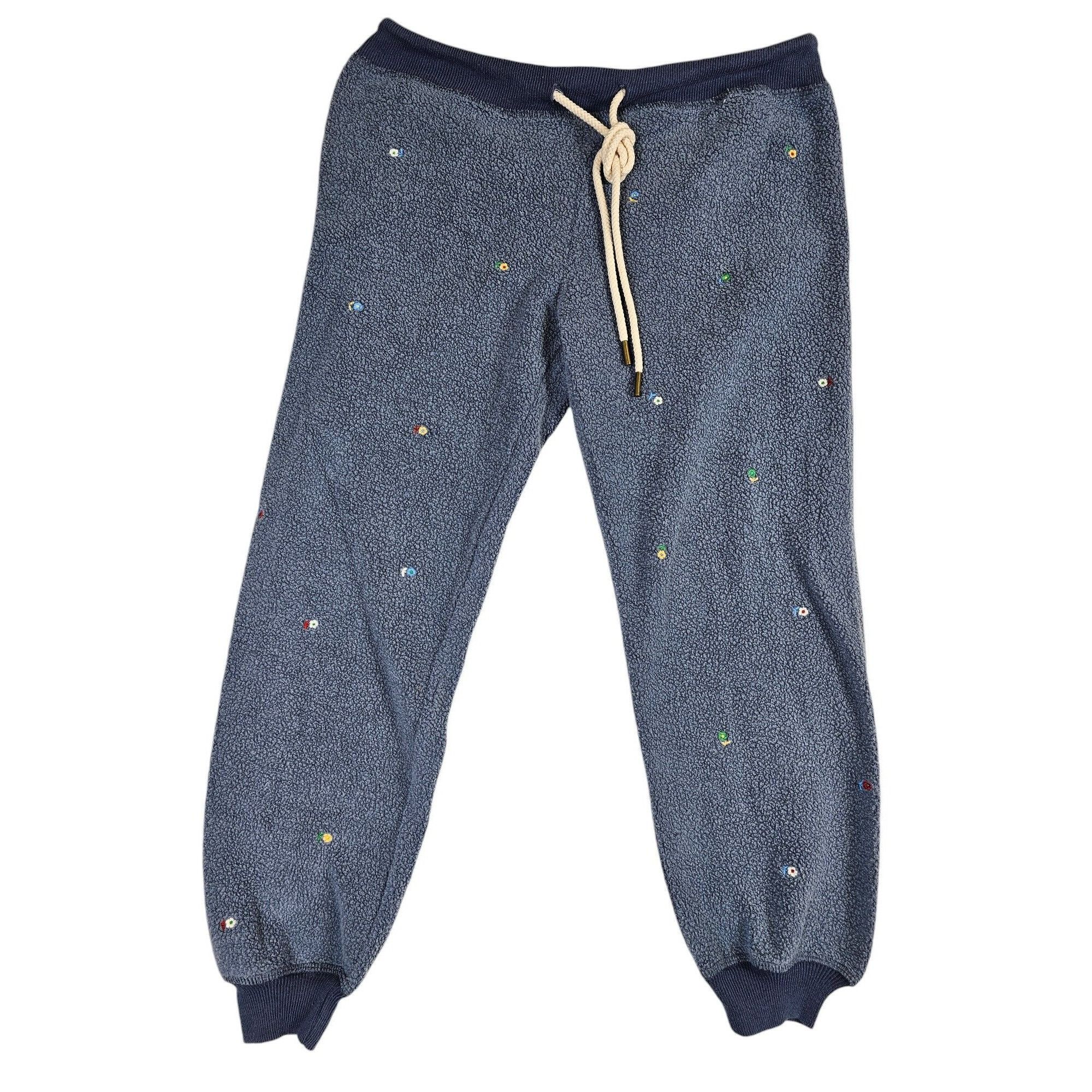 THE GREAT \Sherpa Floral Embroidered Cropped Sweatpants Size 25" / US 0 / IT 36 - 1 Thumbnail