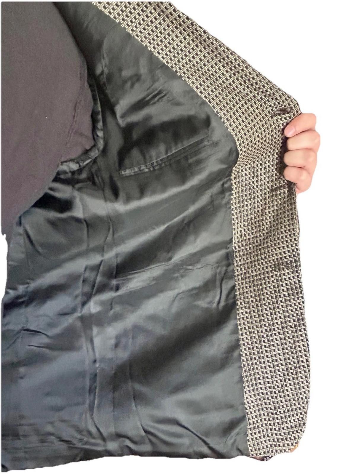 Other Rick Pallack Sport Coat 44R Canada Silk Wool Check 3-Button Size 44R - 7 Thumbnail