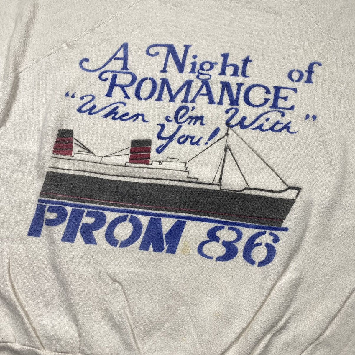 Vintage 80s 1986 A Night Of Romance Prom Boxy Crewneck Size US S / EU 44-46 / 1 - 3 Thumbnail
