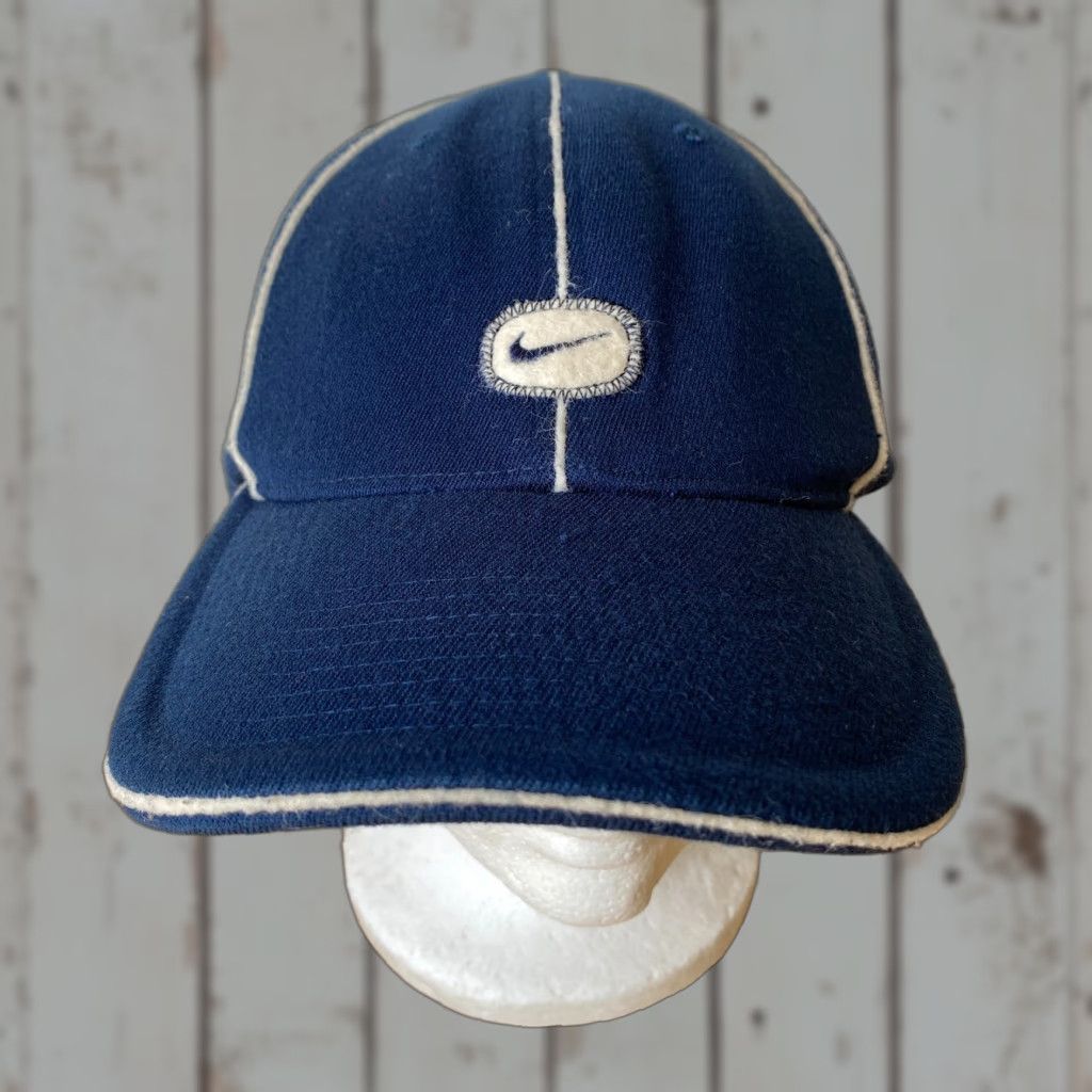 Nike VINTAGE Nike Baseball Cap Hat One Size Blue 90s y2k USA Nike Unisex Adults Felt LightWeight Casual Mens Womens Boys Girls Size ONE SIZE - 1 Thumbnail