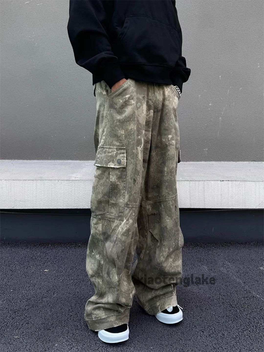 Designer × Japanese Brand × Vintage utility washed faded military camo cargo hiphop pants Size US 30 / EU 46 - 1 Thumbnail
