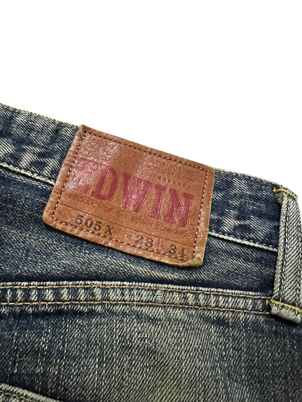 Edwin Vintage Edwin 505x Selvedge Distressed Rusty If six was nine Size US 28 / EU 44 - 20 Thumbnail