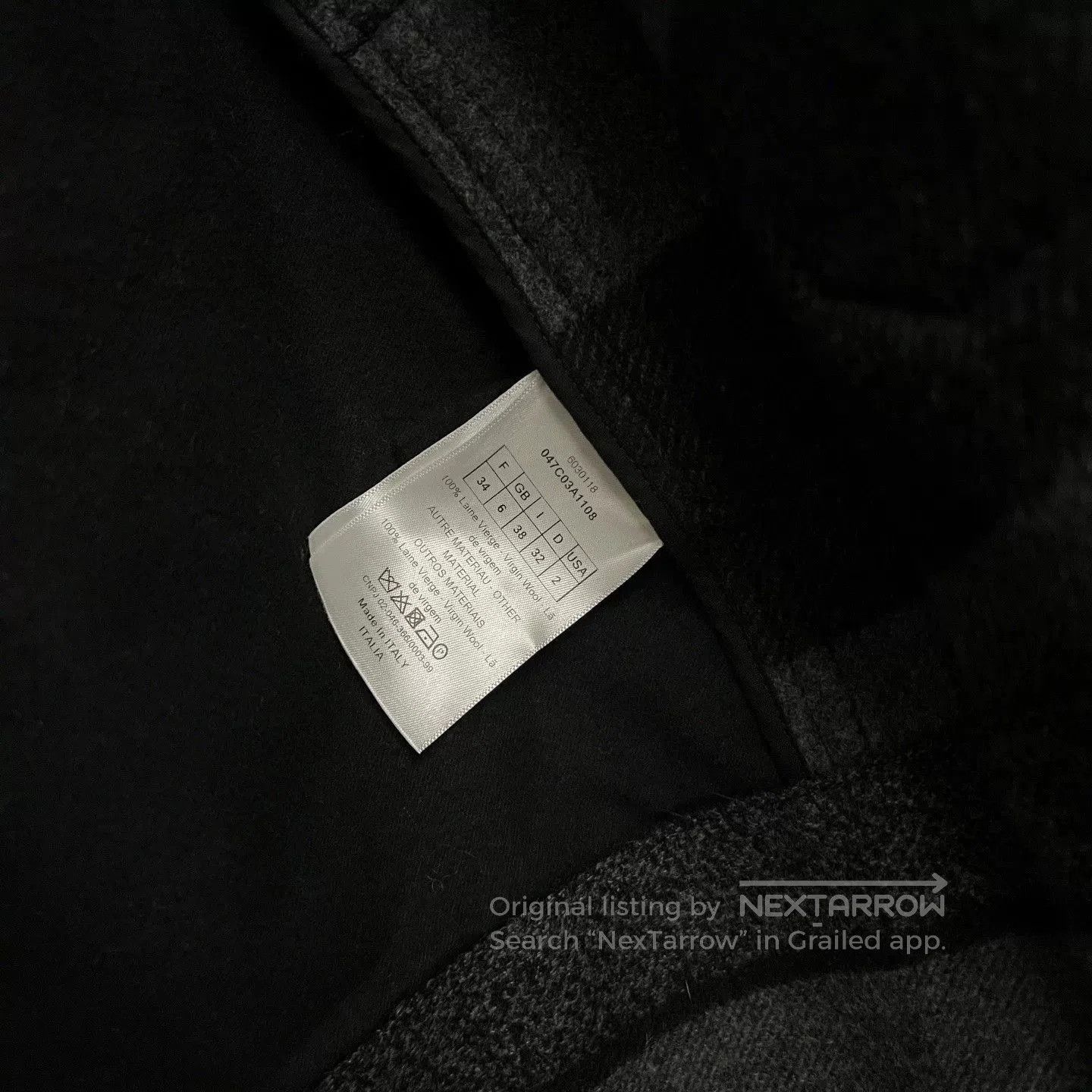 Dior Dior Wool Black Gray Plaid Coat. Size US M / EU 48-50 / 2 - 6 Thumbnail
