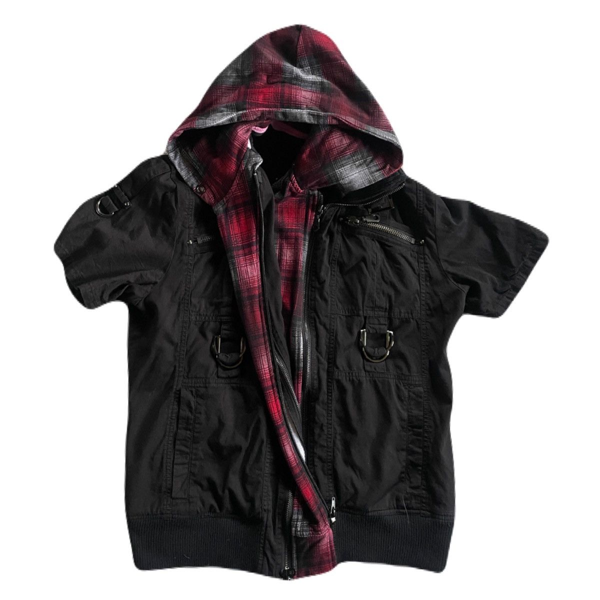 If Six Was Nine 2000s Japanese archive Layered Docking Hooded Shirts Jacket Size US S / EU 44-46 / 1 - 2 Thumbnail