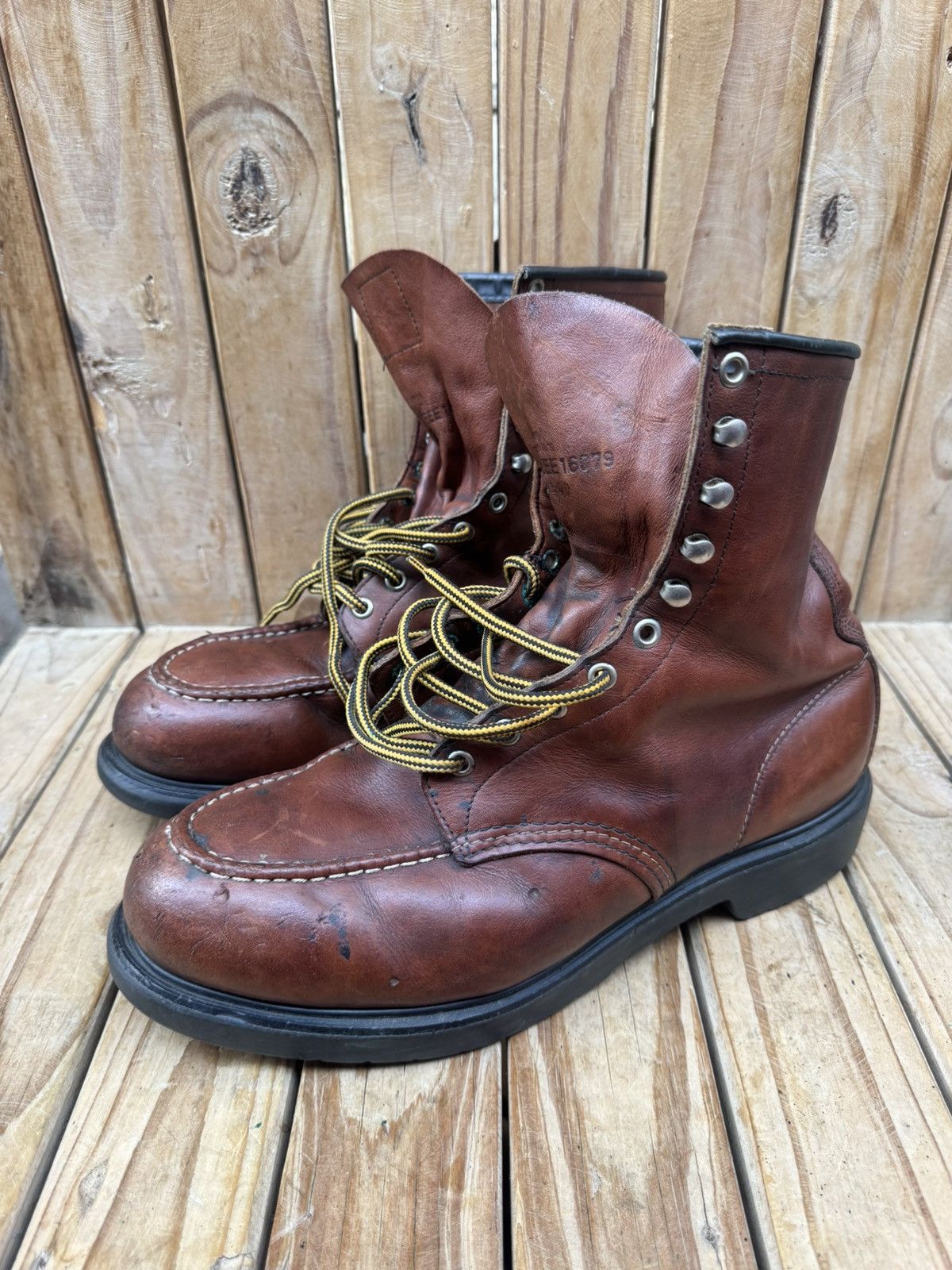 Red Wing Red Wing Steel toe work&Safety brown leather boots US 11 EEE Size US 11 / EU 44 - 21 Thumbnail