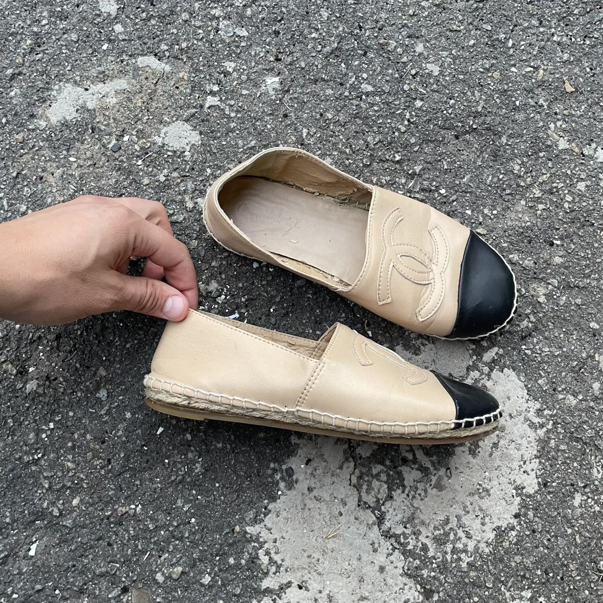 💥GRAIL💥 Chanel Espadrilles beige Leather ballet shoes boots