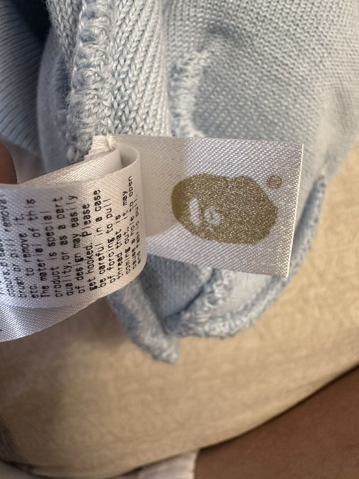 Bape Bape Light Blue Beanie Size ONE SIZE - 7 Thumbnail