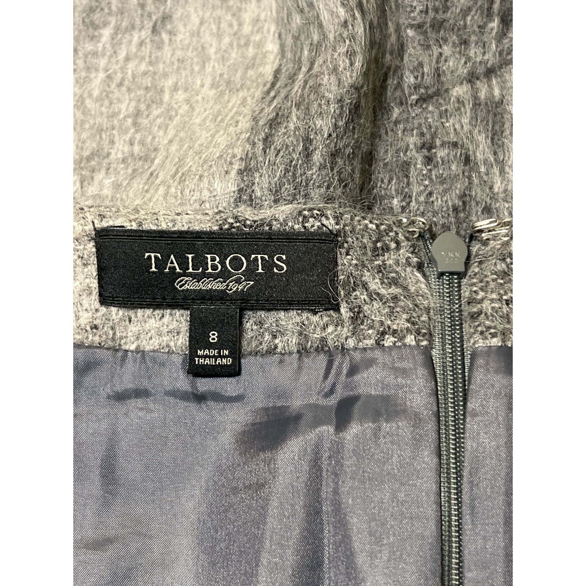 Talbots Talbots Gray Plaid Wool Blend Pencil Skirt Back Zipper Fully Size 30" / US 8 / IT 44 - 4 Thumbnail