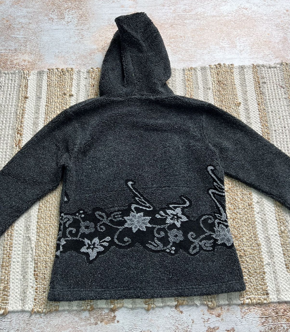 Quiksilver × Vintage Quiksilver vintage fleece floral surf hoodie Size S / US 4 / IT 40 - 4 Thumbnail