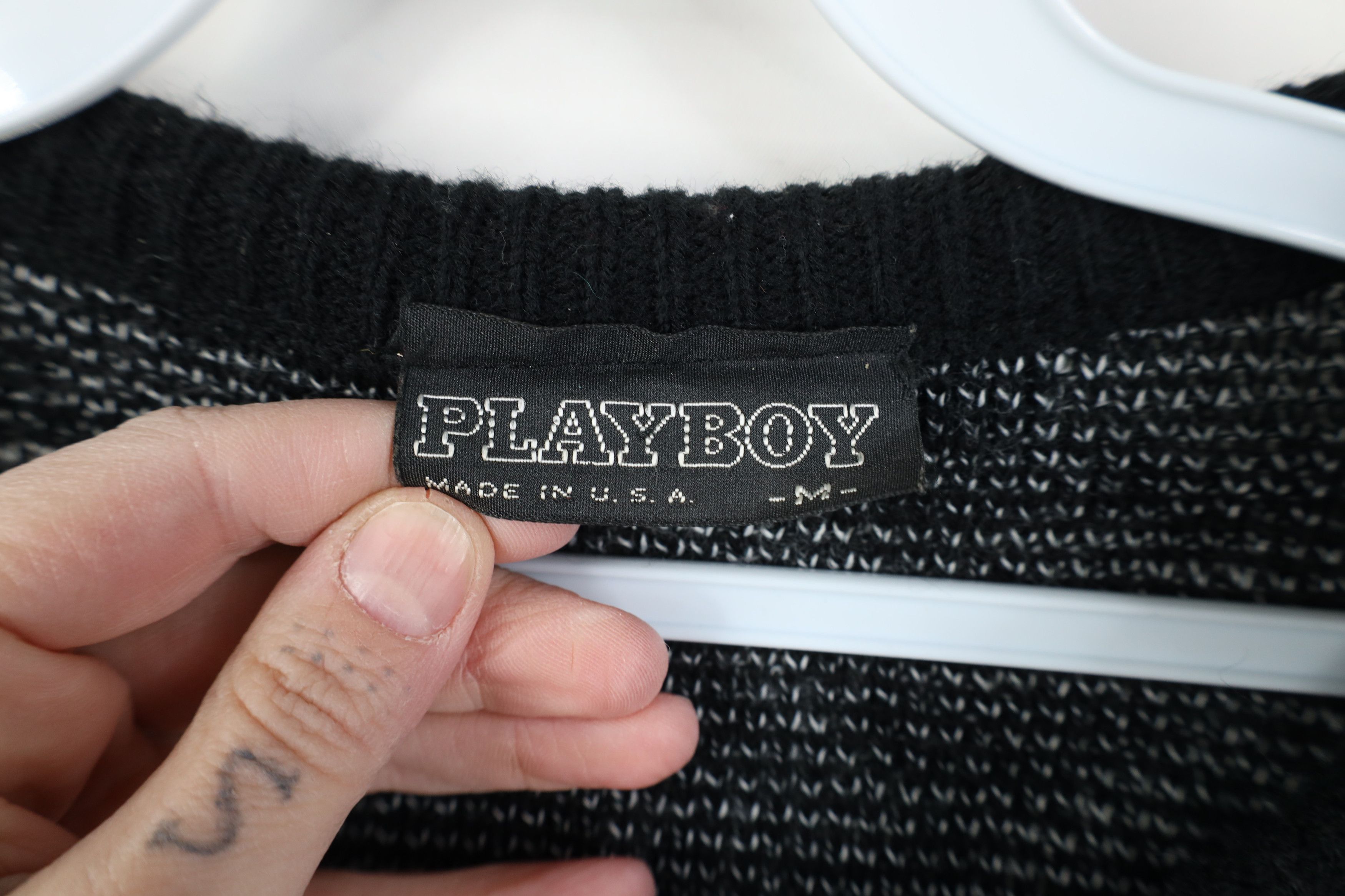 Playboy Vintage 80s 90s Playboy Style Ed Bassmaster Knit Sweater USA Size US M / EU 48-50 / 2 - 4 Thumbnail