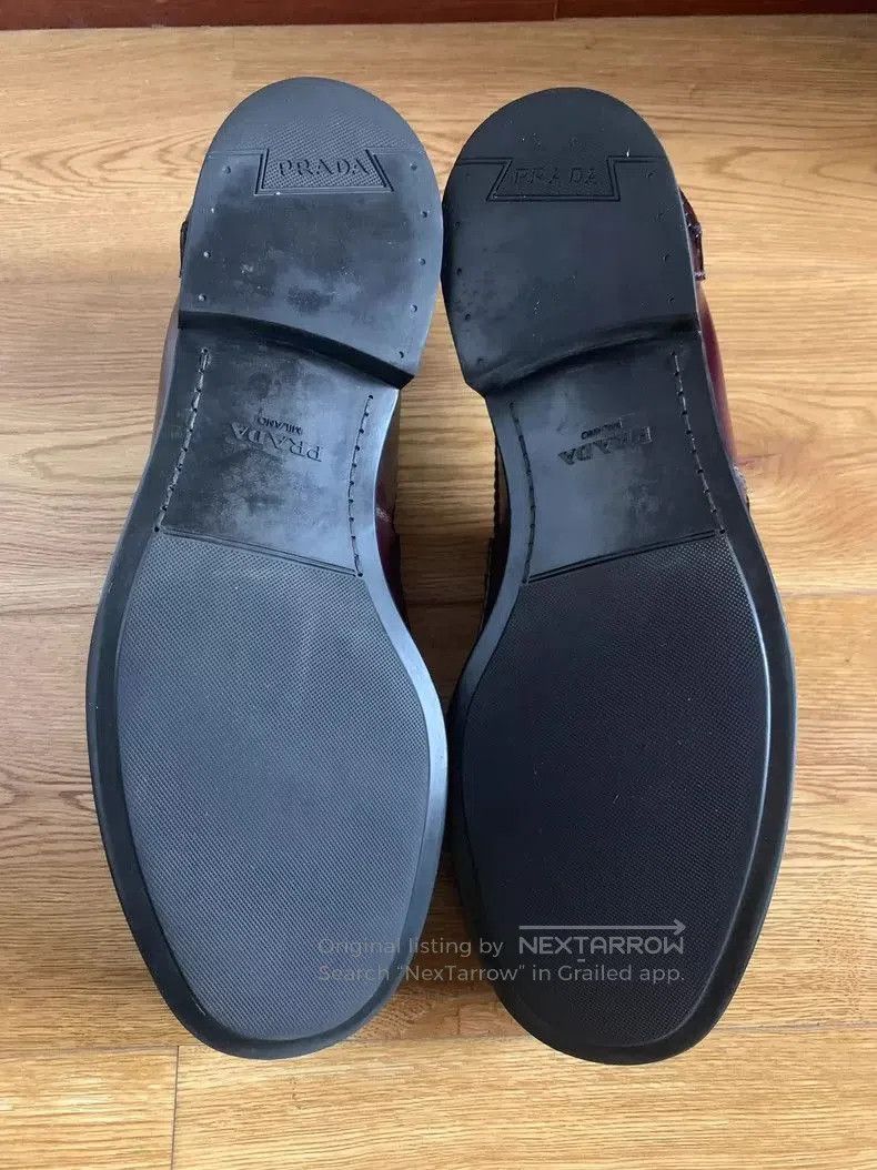 Prada Prada Wine Red Leather Loafers. Size US 8.5 / EU 41-42 - 6 Thumbnail