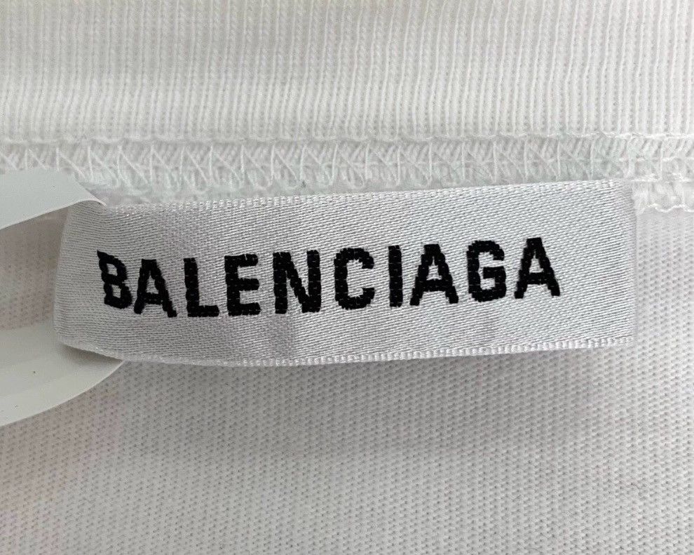 Balenciaga Balenciaga White logo embroidered round neck cotton short sl Size US M / EU 48-50 / 2 - 6 Thumbnail