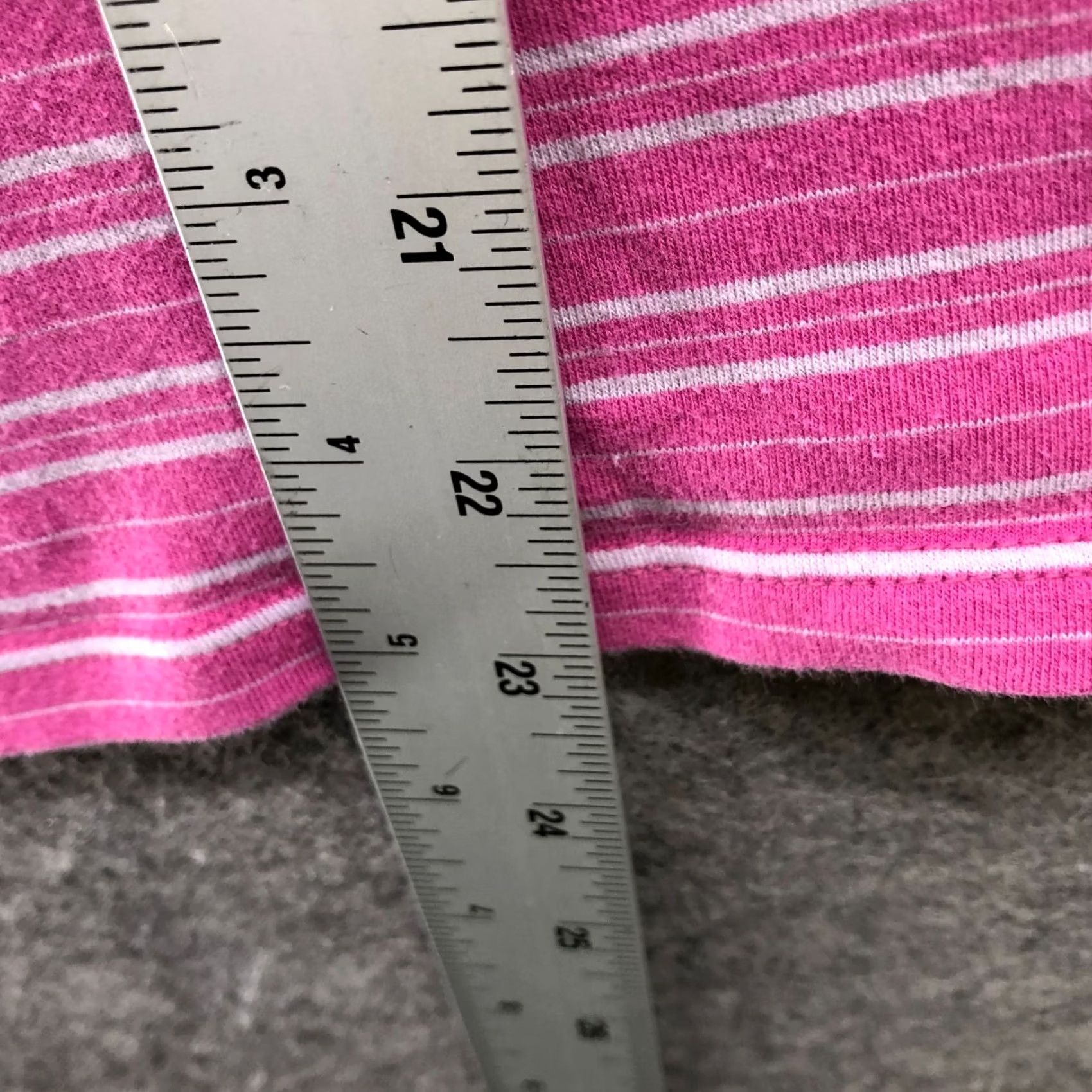 Uniqlo VINTAGE Uniqlo Long Sleeve T Shirt Womens M Pink Striped Crewneck Stretch Cotton Size M / US 6-8 / IT 42-44 - 8 Thumbnail