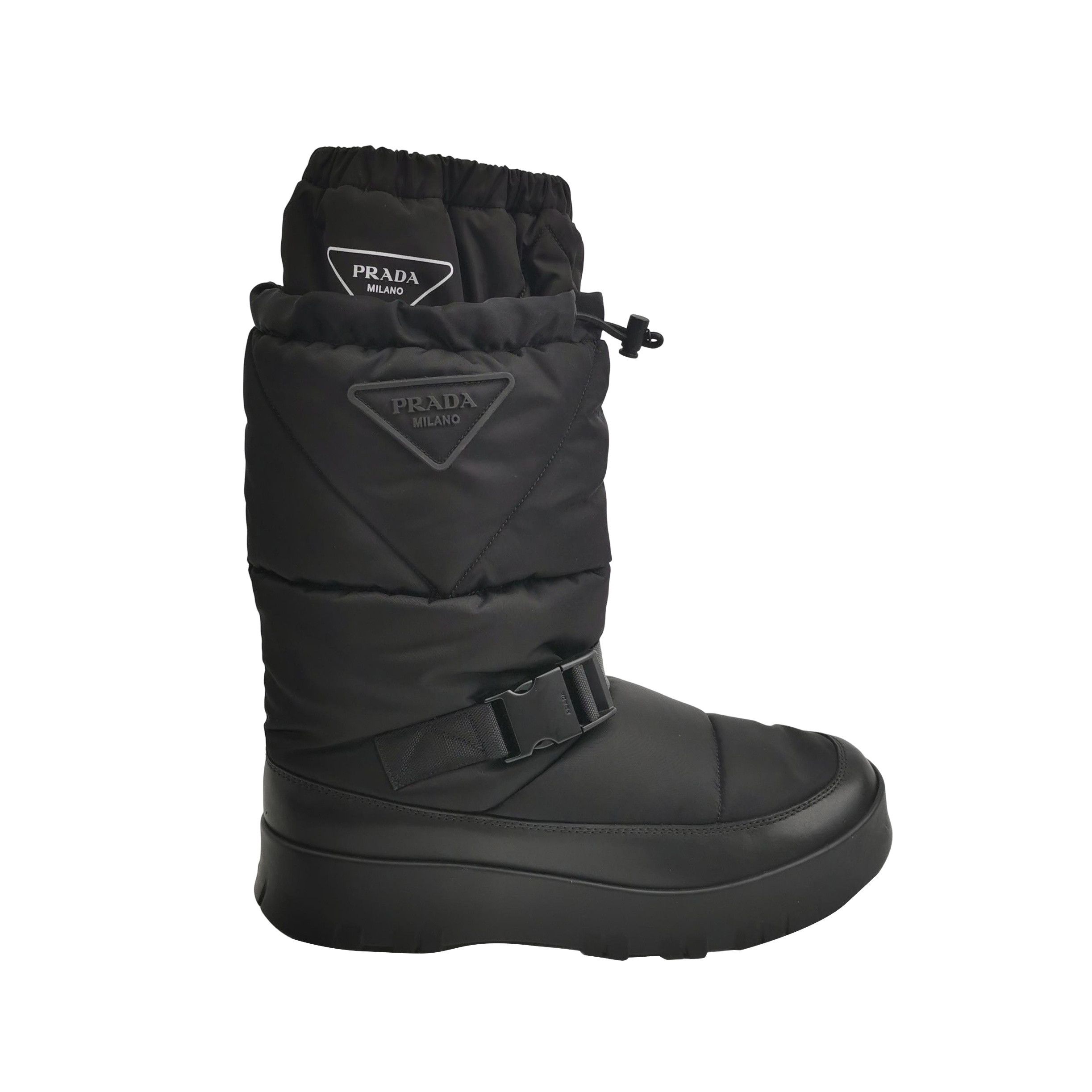 Prada Prada Padded Nylon Triangle Logo Boots EU 42 Size US 9 / EU 42 - 1 Thumbnail