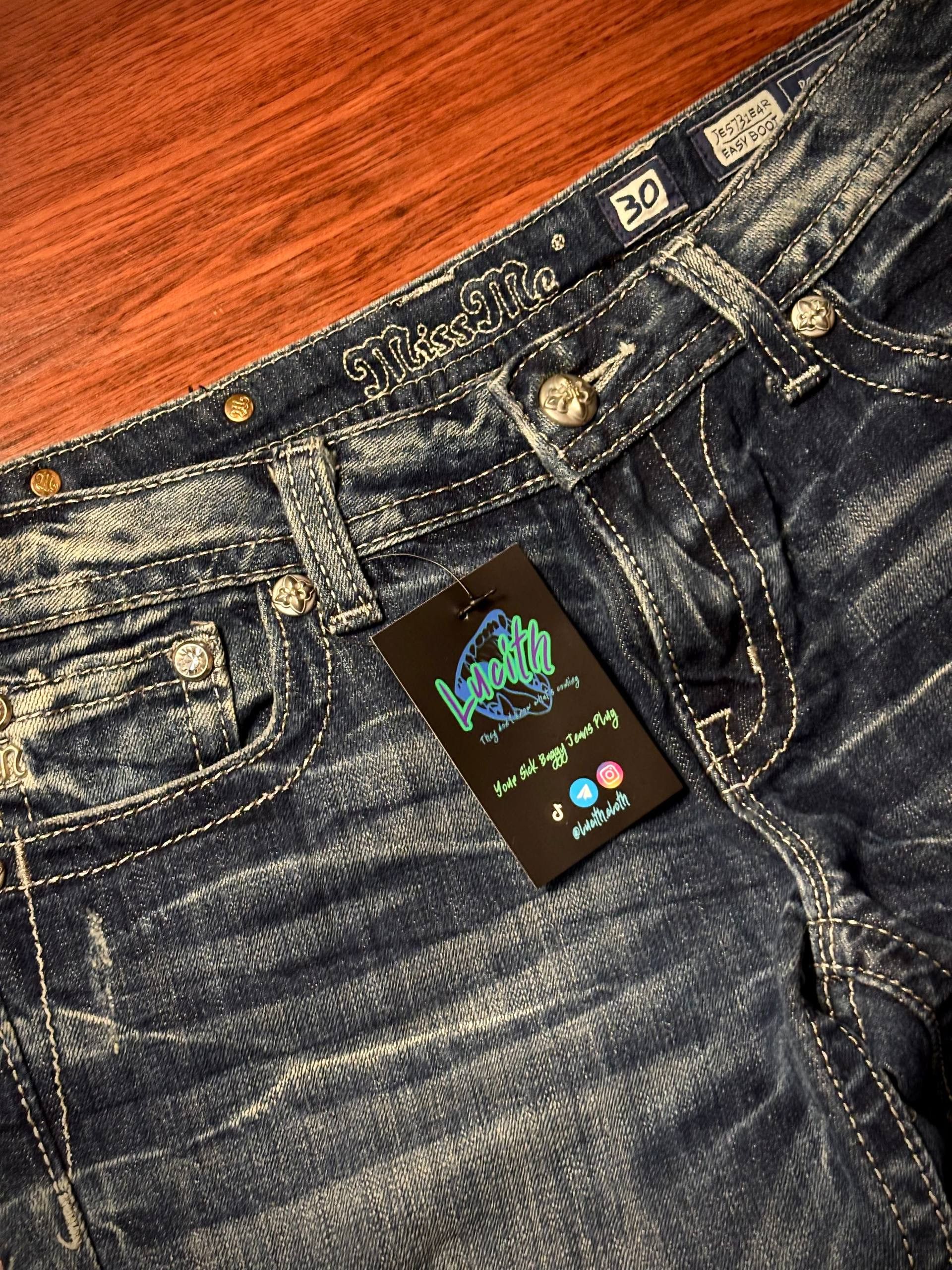 Miss Me Vintage Y2K Miss Me Blink Flap Pocket Bootcut Jeans Distress Size 32" / US 10 / IT 46 - 5 Thumbnail
