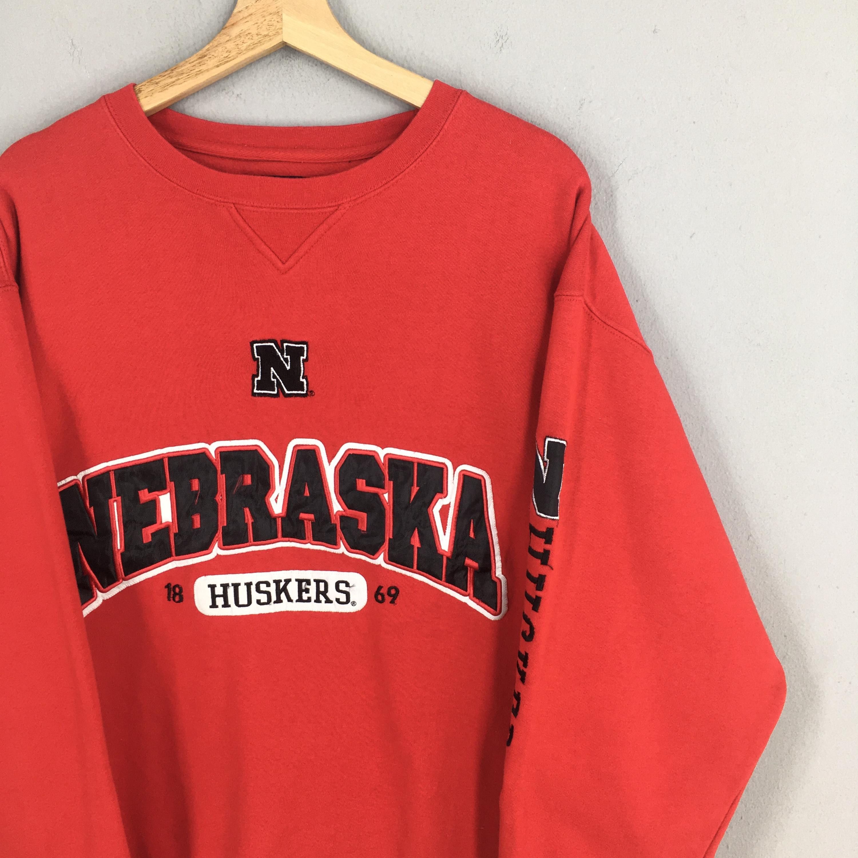 NCAA Vintage Nebraska Huskers Football Sweatshirt Large Size US L / EU 52-54 / 3 - 2 Thumbnail