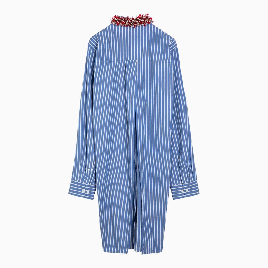 Dries Van Noten o1d2blof0824 Striped Shirt in Blue Size XS / US 0-2 / IT 36-38 - 2 Thumbnail